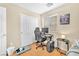 Bedroom with a closet, gaming chair, desk, and twin bed at 6068 Conroe Ct, Las Vegas, NV 89118