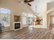 Open floor plan features living room flowing into the kitchen at 7924 Mcdowell Dr, Las Vegas, NV 89129