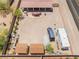 Aerial view showcasing a large backyard, covered patio, and ample parking space perfect for outdoor activities and entertainment at 8808 Homestead Rd, Las Vegas, NV 89143
