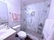 Modern bathroom with a glass-enclosed shower, sleek fixtures, and stylish tile work at 1320 Driscoll Dr # 201, Las Vegas, NV 89128
