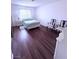 Charming bedroom featuring white furniture and light blue bedding at 1320 Driscoll Dr # 201, Las Vegas, NV 89128
