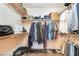 Walk-in closet offers ample storage space with shelving and hanging racks at 1789 Castro Hill Ave, Henderson, NV 89012