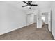 This bedroom has an attached closet and neutral carpet, and offers a canvas for customization at 1795 Nuevo Rd, Henderson, NV 89014