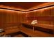 Inviting sauna featuring wooden benches, recessed lighting, and a serene atmosphere at 2000 N Fashion Show Dr # 4318, Las Vegas, NV 89109