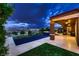 Inviting backyard featuring a covered patio, an infinity pool, and desert views, ideal for outdoor living at 2786 Scotts Valley Dr, Henderson, NV 89052