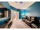 Home theater featuring comfortable seating and a large screen, ideal for entertainment at 2786 Scotts Valley Dr, Henderson, NV 89052