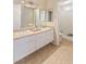 Bright bathroom features a double sink vanity and a separate room for the toilet and shower at 3129 White Rose Way, Henderson, NV 89014