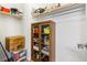 Walk-in closet with storage shelving and boxes at 3405 Brook Song Ave, North Las Vegas, NV 89081