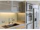 Contemporary kitchen with stainless steel appliances, sleek cabinets, and chrome sink faucet at 3722 Las Vegas Boulevard S Blvd # 2609, Las Vegas, NV 89158