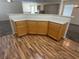 Spacious kitchen island featuring wood cabinetry and countertop at 5316 Fireside Ranch Ave, Las Vegas, NV 89131