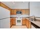 Bright kitchen showcases wood cabinetry, stainless steel microwave, and a double basin sink at 5521 Jackpot Winner Ln # 101, Las Vegas, NV 89122