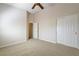 Bedroom featuring a ceiling fan, and a double-door closet at 8204 Turbys Treehouse Pl, Las Vegas, NV 89131