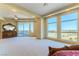 Expansive main bedroom with large windows offering views and a private balcony with sliding glass doors at 9101 Alta Dr # 301, Las Vegas, NV 89145