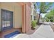 Inviting front entrance with decorative door and well-maintained landscaping at 10640 Amber Ridge Dr # 101, Las Vegas, NV 89144