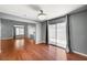 Spacious living room boasts hardwood floors, a fireplace, and ample natural light at 198 Winterport St, Henderson, NV 89074