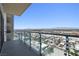Balcony area overlooking a city skyline with mountain views in the background at 200 Hoover Ave # 1813, Las Vegas, NV 89101