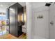 Modern bathroom with glass shower and stylish vanity at 200 Hoover Ave # 1813, Las Vegas, NV 89101