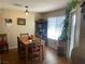 Dining area with wooden table and chairs, and rustic hutch at 2750 S Durango Dr # 2141, Las Vegas, NV 89117