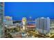 Wonderful Las Vegas city view showcasing the iconic Westgate and bright lights at night at 2877 Paradise Rd # 2105, Las Vegas, NV 89109