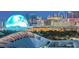 Beautiful city view featuring Sphere, Hilton Grand Vacation, and other well-known hotels at night at 2877 Paradise Rd # 2105, Las Vegas, NV 89109