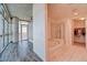 Bright bathroom featuring a standalone bathtub, glass shower, and access to a walk-in closet at 353 E Bonneville Ave # 313, Las Vegas, NV 89101