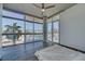 Bright and airy main bedroom with large windows and hardwood floors at 353 E Bonneville Ave # 313, Las Vegas, NV 89101