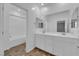 Bathroom with double vanity, plenty of cabinets and a separate shower/tub at 4833 Royal Magnolia St, North Las Vegas, NV 89031