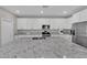 This modern kitchen has granite countertops and stainless steel appliances at 4833 Royal Magnolia St, North Las Vegas, NV 89031