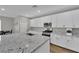 A spacious kitchen featuring an island with granite countertops and stainless steel appliances at 4833 Royal Magnolia St, North Las Vegas, NV 89031