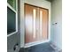 Contemporary double front door with glass inserts and modern hardware at 49 Charlotte Ridge Pl, Henderson, NV 89011