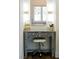 Elegant make up vanity featuring a stool and mirror with floral design at 7745 Radcliff St, Las Vegas, NV 89123