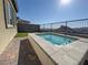 Inviting backyard spa offers stunning mountain views, providing a private and serene outdoor escape at 146 Cabo Cruces Dr, Henderson, NV 89011