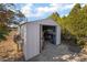 Functional shed providing ample storage space for tools, equipment, and outdoor gear at 2230 Wagon Ave, Pahrump, NV 89048