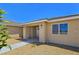 A close up of the home's exterior showing the well-maintained front entrance at 3016 Mount Charleston Dr, Pahrump, NV 89048