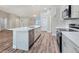 Modern kitchen with a large island, stainless steel appliances, and ample counter space at 3016 Mount Charleston Dr, Pahrump, NV 89048