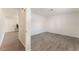 Bright bedroom showcasing modern grey-toned wood flooring and neutral, freshly painted walls at 3151 Soaring Gulls Dr # 1021, Las Vegas, NV 89128