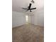 This bedroom features a ceiling fan, carpet, and two large closets at 3318 Covey Ln, Las Vegas, NV 89115