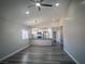 Open floor plan with a view of the kitchen featuring stainless appliances at 3327 Erva St # 222, Las Vegas, NV 89117