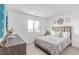 Nicely decorated bedroom has a window with views of the landscape, and neutral walls at 360 Rosefinch St, Henderson, NV 89012