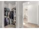 Walk-in closet with shelving for clothes, shoes, and hats at 360 Rosefinch St, Henderson, NV 89012