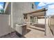 Exterior patio with a pergola, AC unit, and privacy fencing at 3677 Via El Monte Ave, Las Vegas, NV 89115