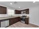 Well-equipped kitchen featuring stainless steel appliances, granite countertops, and ample cabinet space at 3677 Via El Monte Ave, Las Vegas, NV 89115