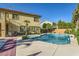 Inviting backyard with pool, spa, and outdoor dining, perfect for entertaining at 4217 Bridesmaid Falls Ave, North Las Vegas, NV 89085