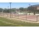 Community pickleball courts featuring fenced enclosures and meticulously maintained nets at 4364 Contour Bend Ave, North Las Vegas, NV 89084