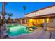 Backyard pool and hot tub with covered patio, perfect for outdoor entertaining in a great residential neighborhood at 4539 Peardale Dr, Las Vegas, NV 89147