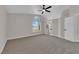 Spacious main bedroom with vaulted ceiling, neutral walls, and a large window for plenty of light at 8379 Drop Camp St, Las Vegas, NV 89123