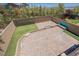 Elevated view of a backyard featuring a spacious patio, well-kept synthetic grass, and comfortable seating at 920 Cirrus Cloud Ave, Las Vegas, NV 89138