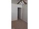 Bedroom with ceiling fan and doorway to closet space at 9617 Pine River Ln, Las Vegas, NV 89123
