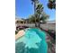 Beautiful in-ground pool with desert landscaping in home backyard at 9801 Bradford Summit St, Las Vegas, NV 89183