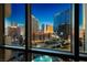 Beautiful city view from the residence featuring the strip's vibrant lights and skyline at dusk at 135 E Harmon Ave # 809, Las Vegas, NV 89109